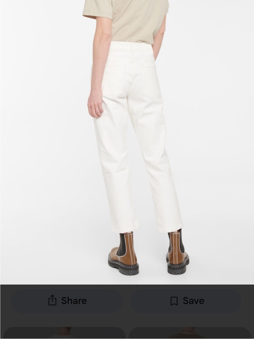 Citizens Of Humanity White Straight-Leg low Rise Emerson Jeans